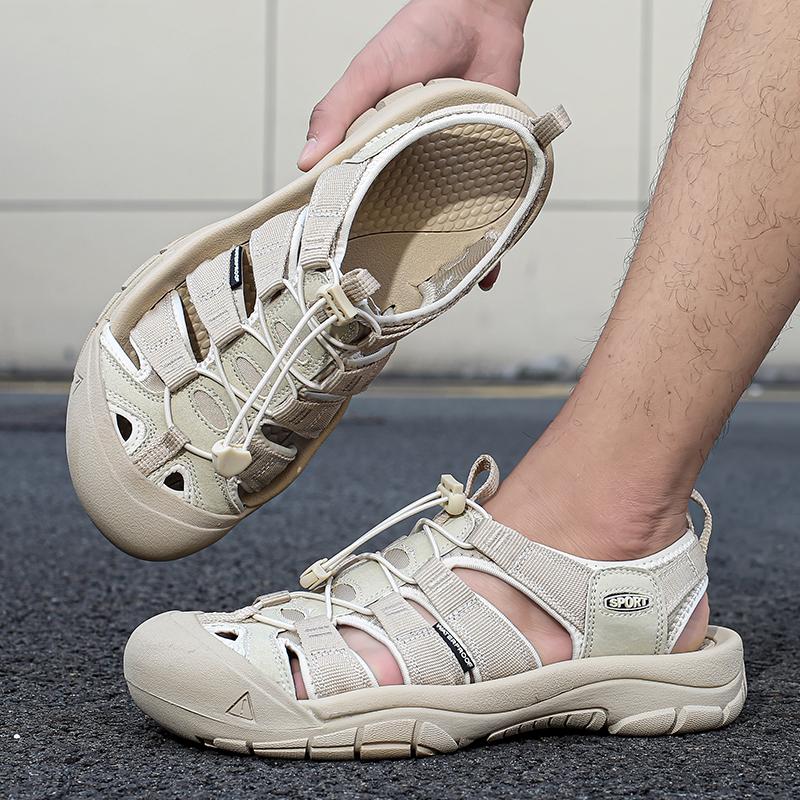 Damensandalen Sommer Outdoor Wanderschuhe Schwarz Braun Strandschuhe Lässige Römische Sandalen für Paare Übergröße