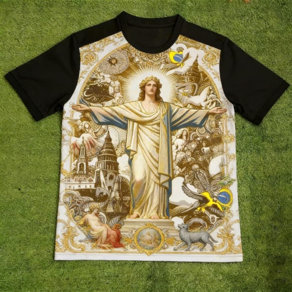 Fashion Funny JESUS European Style Printed T-shirt Summer Kids Casual Outdoor Girl and Boy Short Sleeved Tees Top Pullover