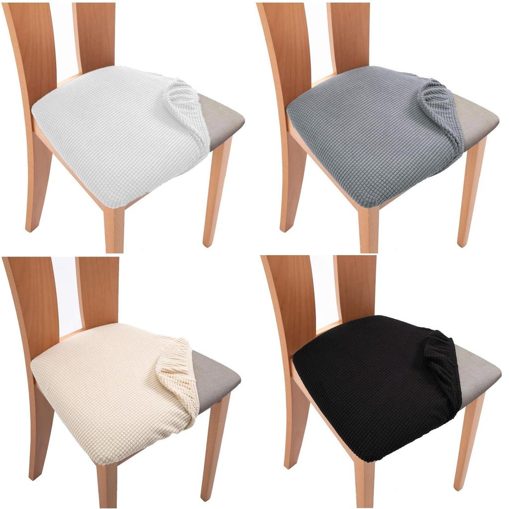 Office Home Square Chair Cushion Cover With Elastic Arched Seat Protector For Modern Style Decor