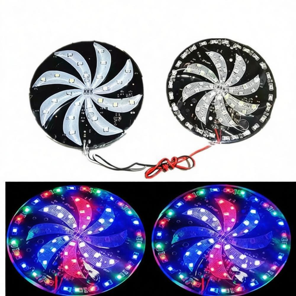 12V Car Decorative Light Windmill Strobe LED Lamp Universal For Motorcycle Kart Bumper Car Modification Accessory