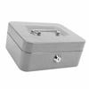 Small Locking Cash Box Portable Double Layers Safe Metal Money Box for Home and Office