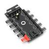 Fan Hub 4‑Pin PWM Integrated Power Supply Adapter Cable 1 To 10 Splitter for CPU CoolingIDE Port