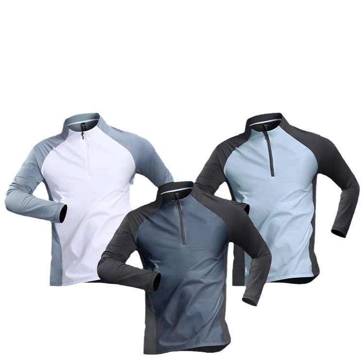 Men's Quick-Dry Half-Zip Training Suit: Long-Sleeved Top and Trousers for Running & Fitness