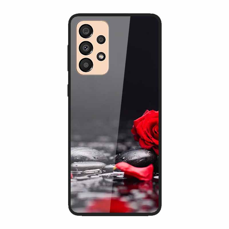 Case for Samsung A33 5G Cover Fashion Tempered Glass Phone Covers for Samsung Galaxy A33 A53 A73 5G Case Bumper A 33 Protective