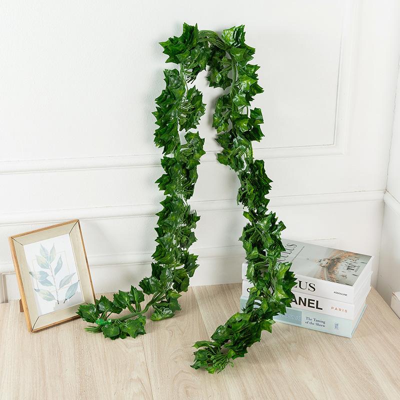 Home Decor Artificial Ivy Leaf Garland Plants Vine Fake Foliage Flowers Creeper Green 72pcs Leaf Ivy Wreath