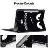 Custodia per Tablet per Microsoft Surface Pro 12 Custodia per Tablet Pieghevole a Tripla Piegatura con Supporto, Copertina a Portafoglio Multi-Angolo