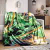 1pc Green Lantern, Power Ring Flannel Throw Blanket - Lightweight Soft Warm All-Season Blanket for Sofa, Bed, Travel, Camping L1029062
