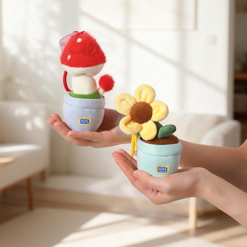 Adorable Plush Mini Succulent Plant Toys Sunflower Cactus Monstera Tulip Cute Desktop & Home Decor Plushies Girl Boy Gift