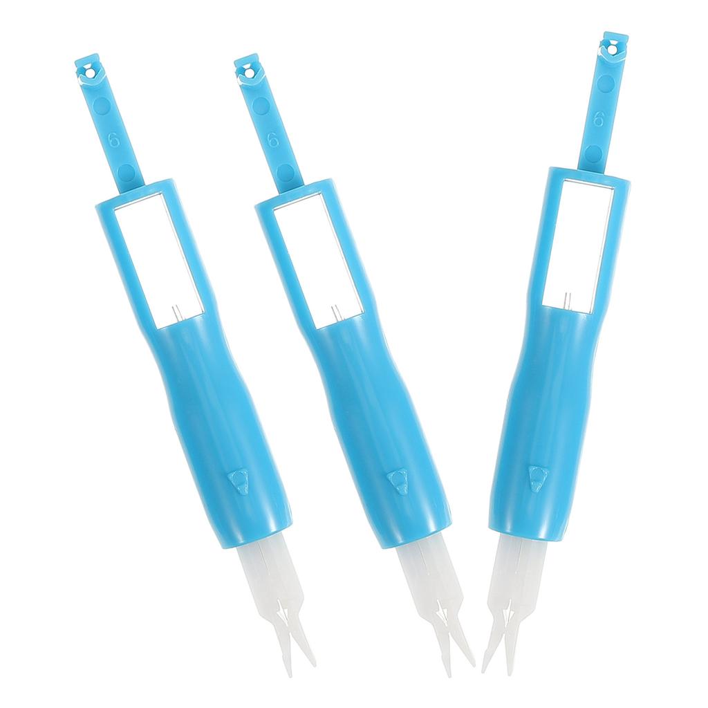 3Pcs Needle Threading Tool with Metal Tip Strong for All Sewing Machines No Auto Thread Function Helps Poor Vision Users Insert