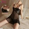 Sexy Lingerie Steel Tray Gathers Passion Mesh Transparent Suit Pure Desire Pajamas Seduce Midnight Charm Bed