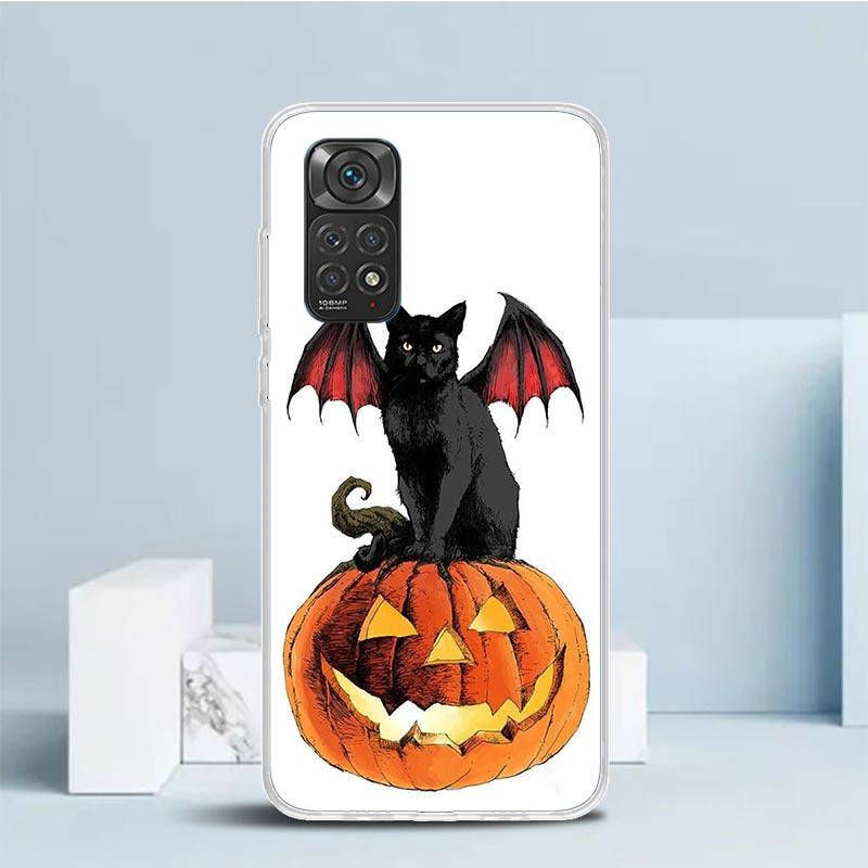 Kitten Cat Christmas Pumpkin Phone Case For Xiaomi Redmi Note 15 14 14S 13 12S 12 Pro Plus 11S 11 11T 11E 10S 10 + Soft TPU Back