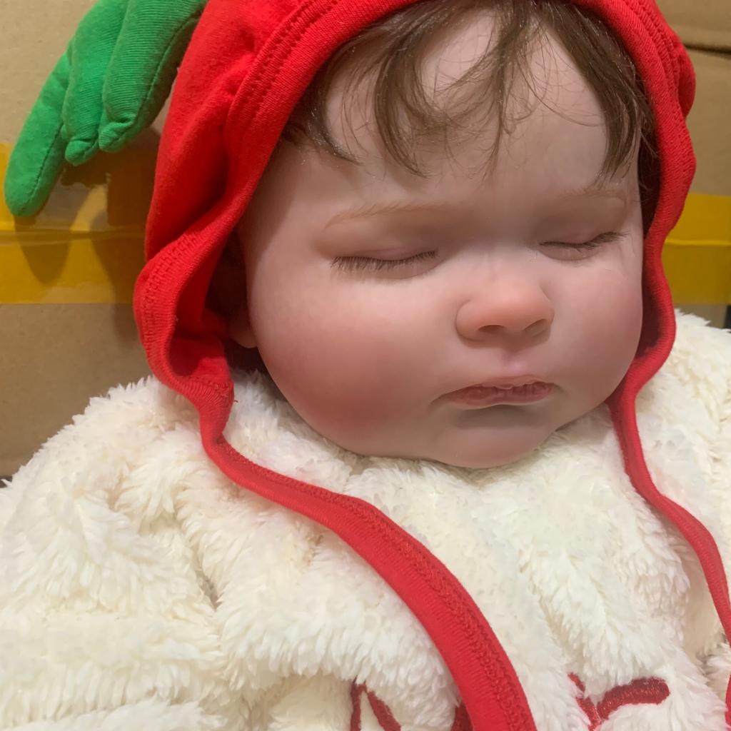 Reborn Sleeping Boy Baby Doll 3D Pelle morbida in silicone 60 CM Giocattolo con vena vascolare Panno Corpo come vera arte Regalo Bebe