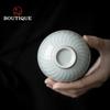 100ml Handmade Embossed Teacups Lotus Petal Retro Ceramic Master Cup Kung Fu Tea Set Single Cup Household Ceramic Tea Items