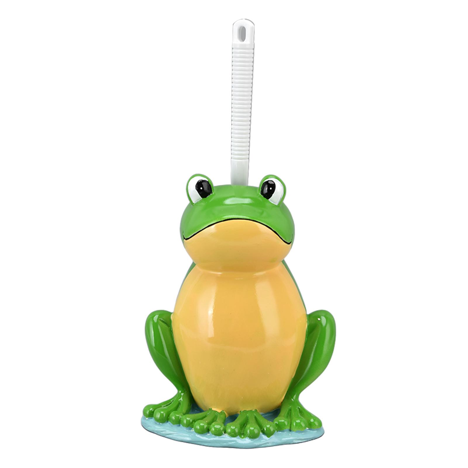 

Frog Shape Toilet Brush Creative Bathroom Cleaning Brush with Holder Bowl Standing Toilet Brush Set