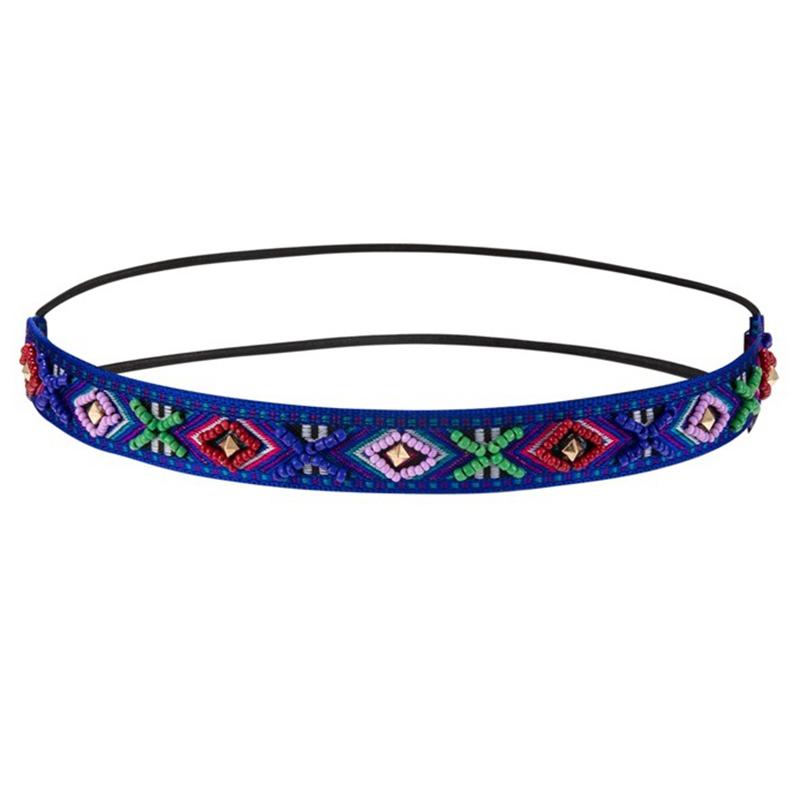 Ethnic Vintage Bohemian  BeadsElastic Headband  Hair Band Hair Accesories
