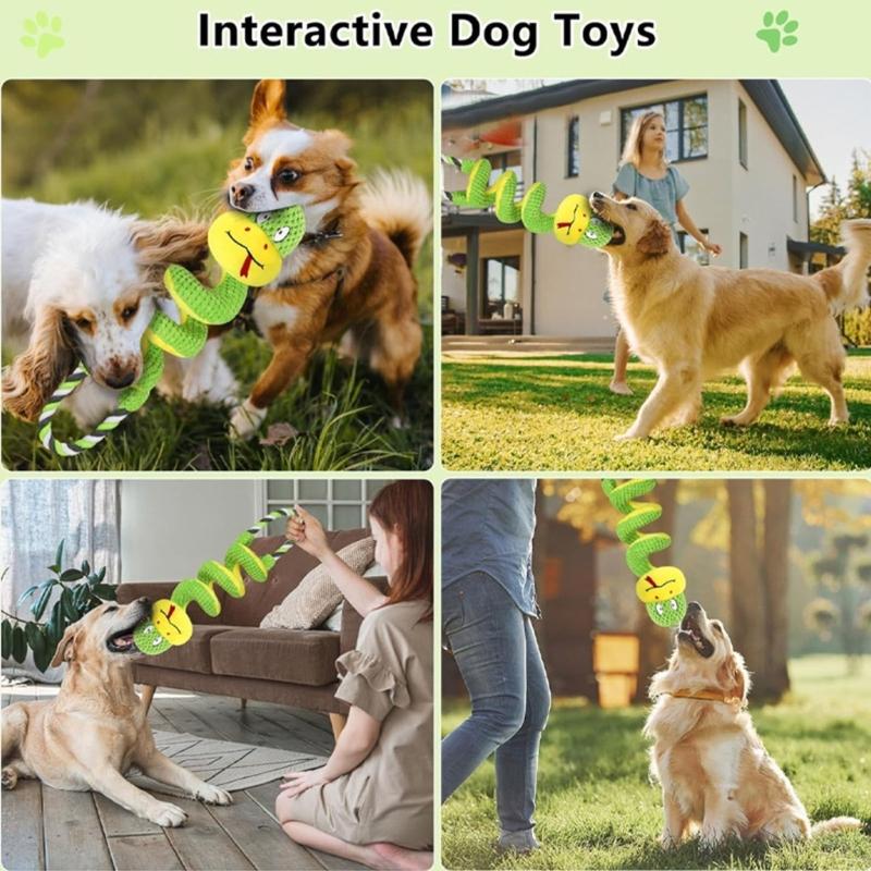 Haltbarkeit Hundespielzeug Interaktiv Quietschendes Seilspielzeug Kaubeständiges Hunde-Seilspielzeug für Große Mittel Kleine Hunde