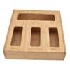 Bamboo Kitchen Bag Organizer Holders 21 Stickers Markable Kitchen Storage Holders with 4 Slots for Home Kitchen