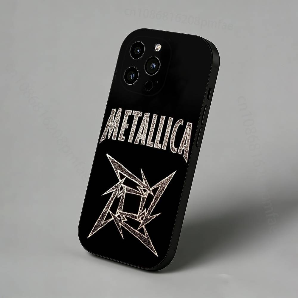 

Logo Music M-Metallica Album Slim Back Phone Case for iPhone 17,16,15,14,13,12,11 Pro,Max,Plus,X,XS,XR,SE,Mini Protective Cover iPhone16
