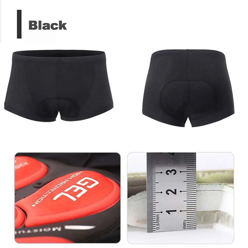 Mens Padded Cycling Shorts With Gel Pad Quick Dry Mountain Road Bike Underwear Riding