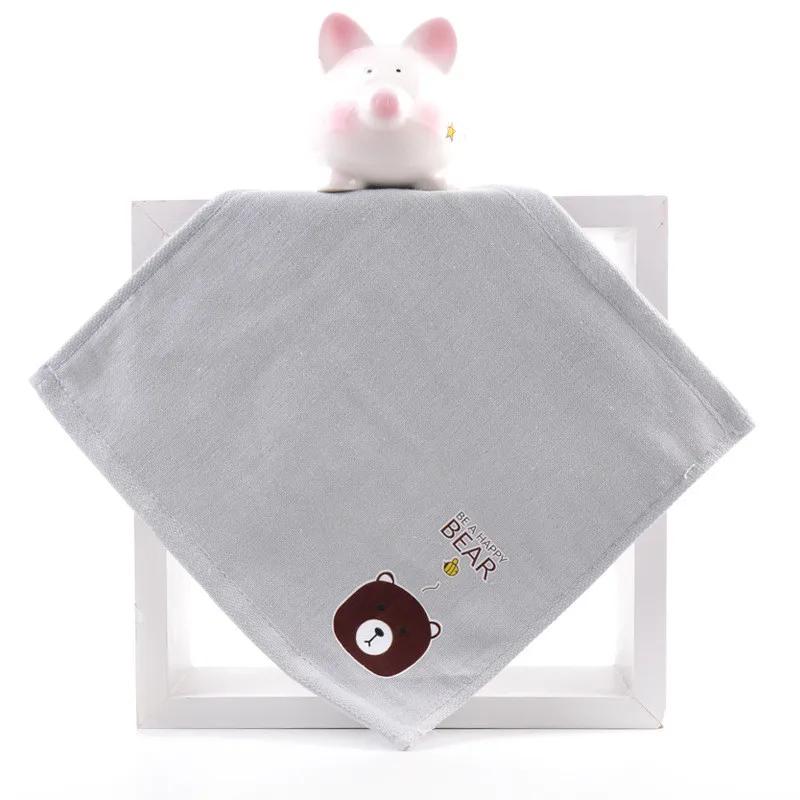 

1Pc 25x25cm Cartoon Animal Embossed Cotton Gauze Bathroom Baby Children Face Towel Hand Washcloth 25x25cm