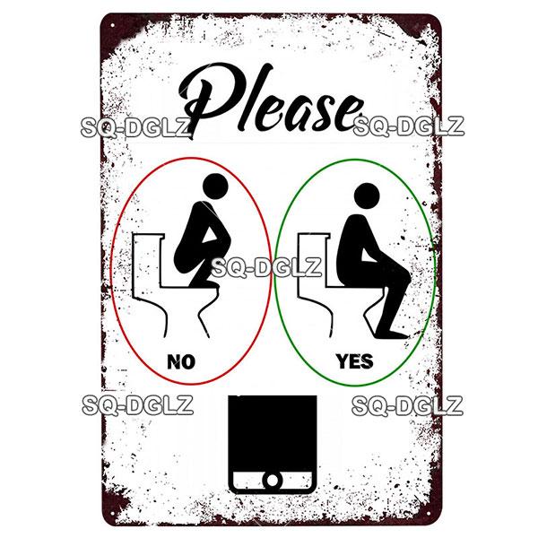 [SQ-DGLZ] Badezimmer-Metallschild, Vintage-Metallplakette, Anzeigetafeln, Dekor für Pub, Bar, Zuhause, Wanddekoration, Blechschilder, Warnposter