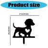 Outdoor Dog Shape Yard Stake with Ornament Cutout for Patios and Garden Flowerbed Landscape Decorative Ground Stake