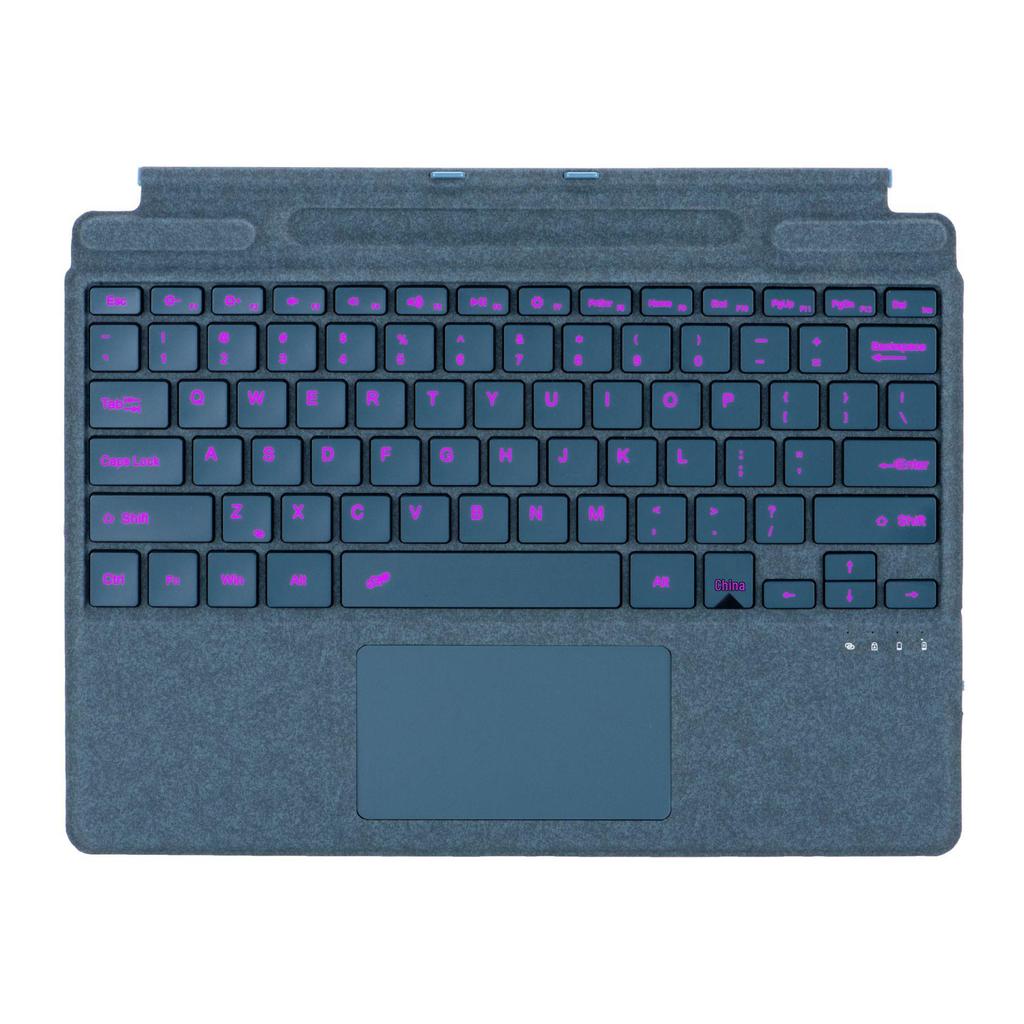 Surface Pro 10/11 Hintergrundbeleuchtete Bluetooth-Tastaturhülle mit Stifthalterung und magnetischer Befestigung