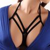Ladies New Design Black Elastic Strap Bra Chest Cage Bralette Harness Sexy Lingerie S0022