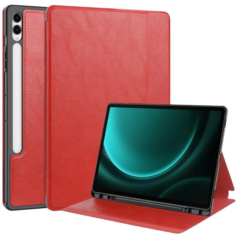 Case for Samsung Galaxy Tab S9 FE+ Plus, Smartcase, with Stylus Holder, Red