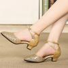 New Sequin Red Black Gold Silver Women Ballroom Tango Salsa Latin Dance Shoes / Cheap Closed Toe Salsa Shoes Soft Sole