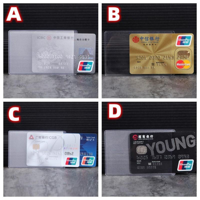 30PCS Transparnt Card Cover Protective Holder PVC Waterproof Credit ID Business Card Protection Document Id Badge Case