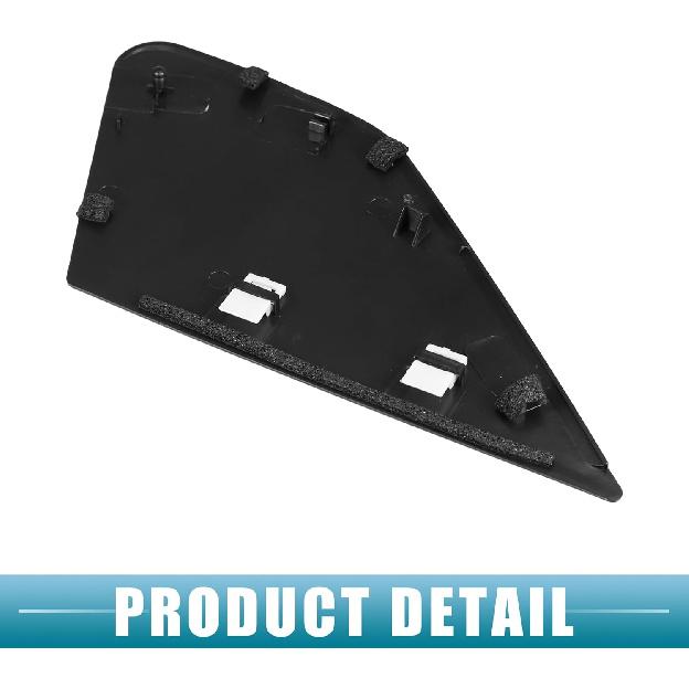 Front Right Door Mirror Corner Mudguard Triangle Cover for Honda Fit 2009-2013 No.75490-TF0-Y01 Plastic Black