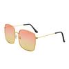 RMM brand Red Square Metal Sunglasses Women's Fashion Glasses Large Frame Sunglasses