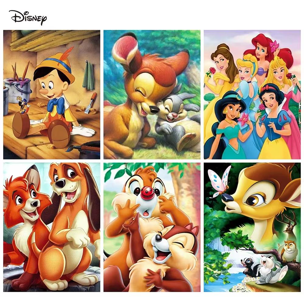 Frameless Disney Diamond Painting Mosaic Pinocchio Bambi Snow White The Fox And The Hound Embroidery New Decor For Home