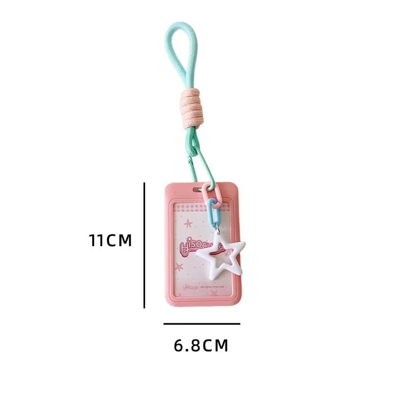 Candy Color Slide Cover 3-inch Card Holder Student Campus Bus Card Cover 3-inch Kpop Idol Photocard Holder Id Credit Card Holder
