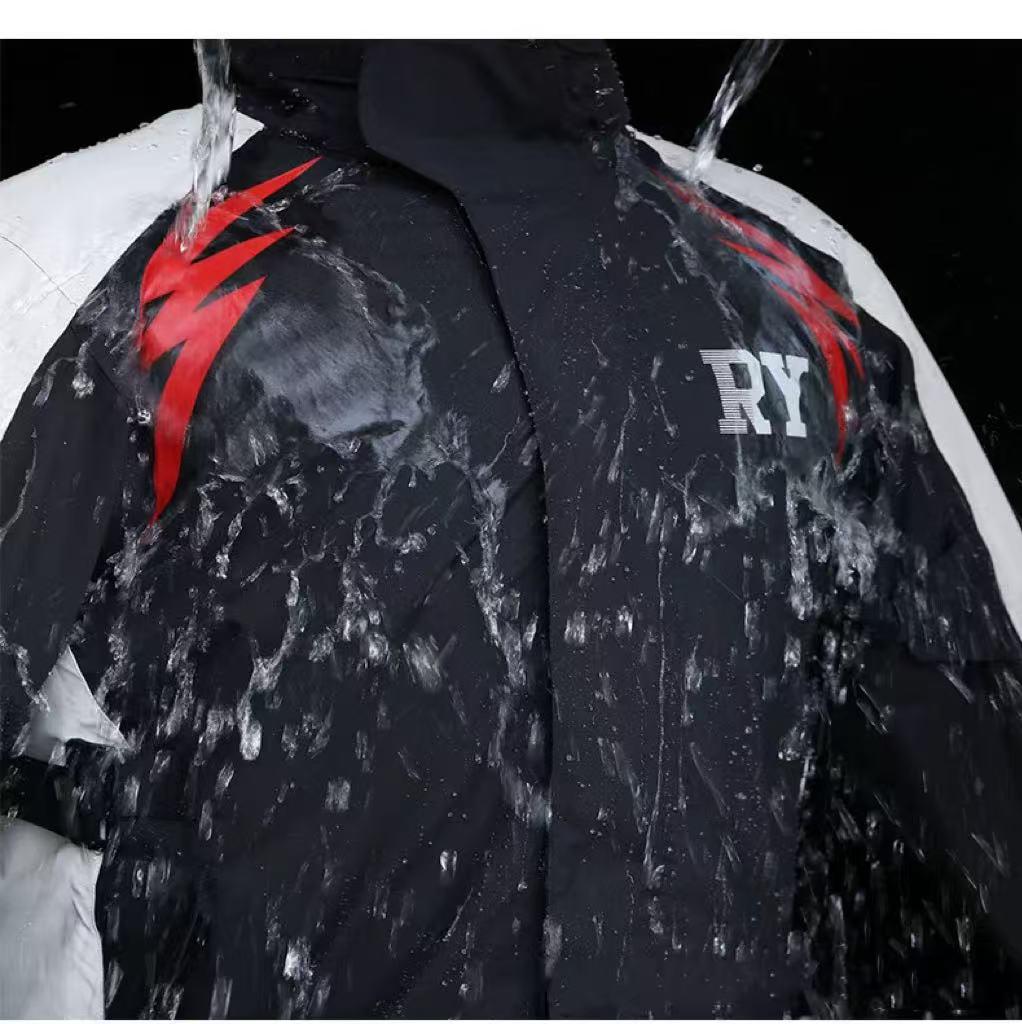 Men's Waterproof Raincoat and Pants Set - Stormproof Motorcycle Riding Gear
