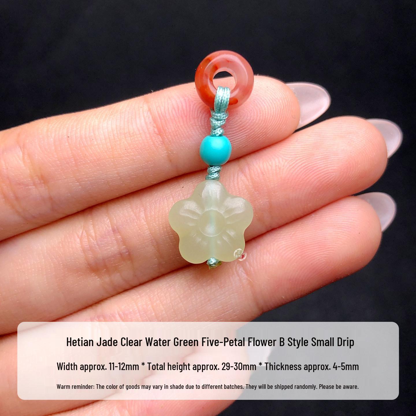 Natural Hetian Jade Multi-Petal Clover DIY Bracelet & Earring Pendant Accessories