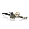 167 cm Outdoor Halloween Decoration Crawling Zombie, Animated Prop Decor with Sound Activated, Light Up Eyes