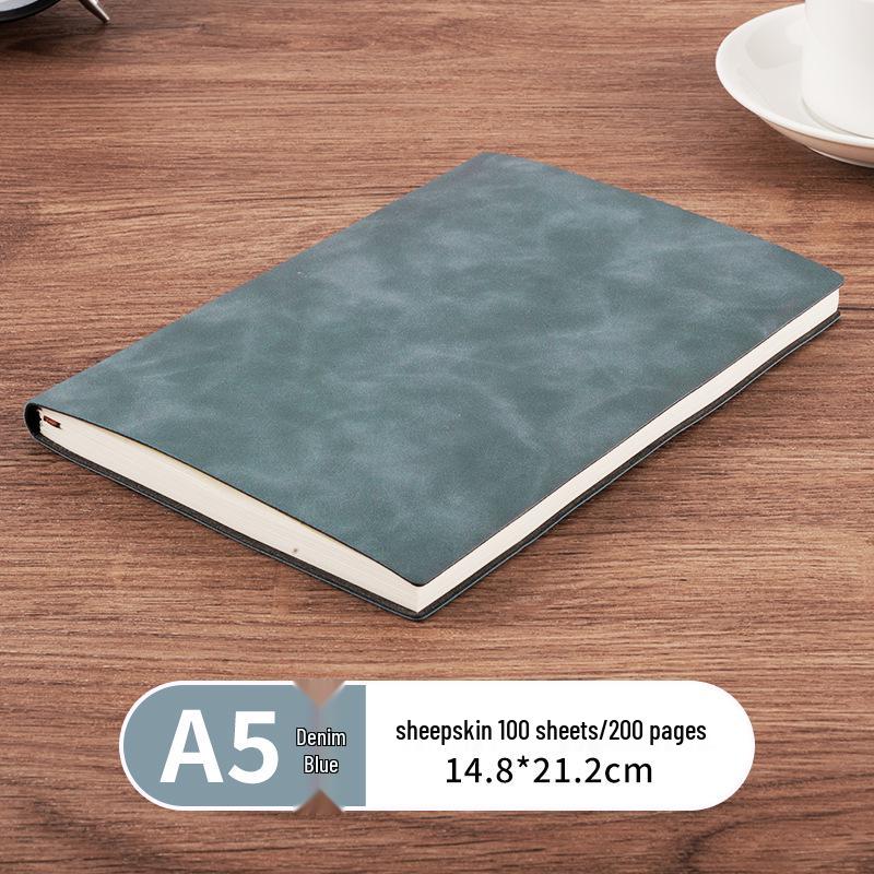 A5 Notitieboek met Aangepast Logo van Zacht PU Leer Schapenvacht voor Kantoorvergaderingen