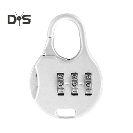 

Кодовый замок с 3-значным кодом, удобный компактный дизайн, портативный многоцелевой сбрасываемый замок для дорожного чемодана с паролем серебряный