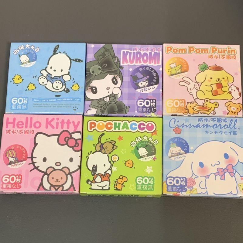 2026 NEW 60Pcs Hello Kitty Kuromi Cinnamoroll Pochacco Stickers for Kids Girls DIY Laptop Phone Diary Cute Cartoon SanrioSticker