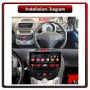 2Din Android Car-Play Car Radio,Peugeot 107 Toyota Aygo Citroen C1 2005-2014,Multimedia Player Head Unit Stereo GPS Navigation BT WIFI,2+32GB