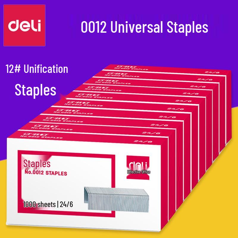 Deli Regular Stapler for Standard 24/6 Staples - Includes 1000 Staples