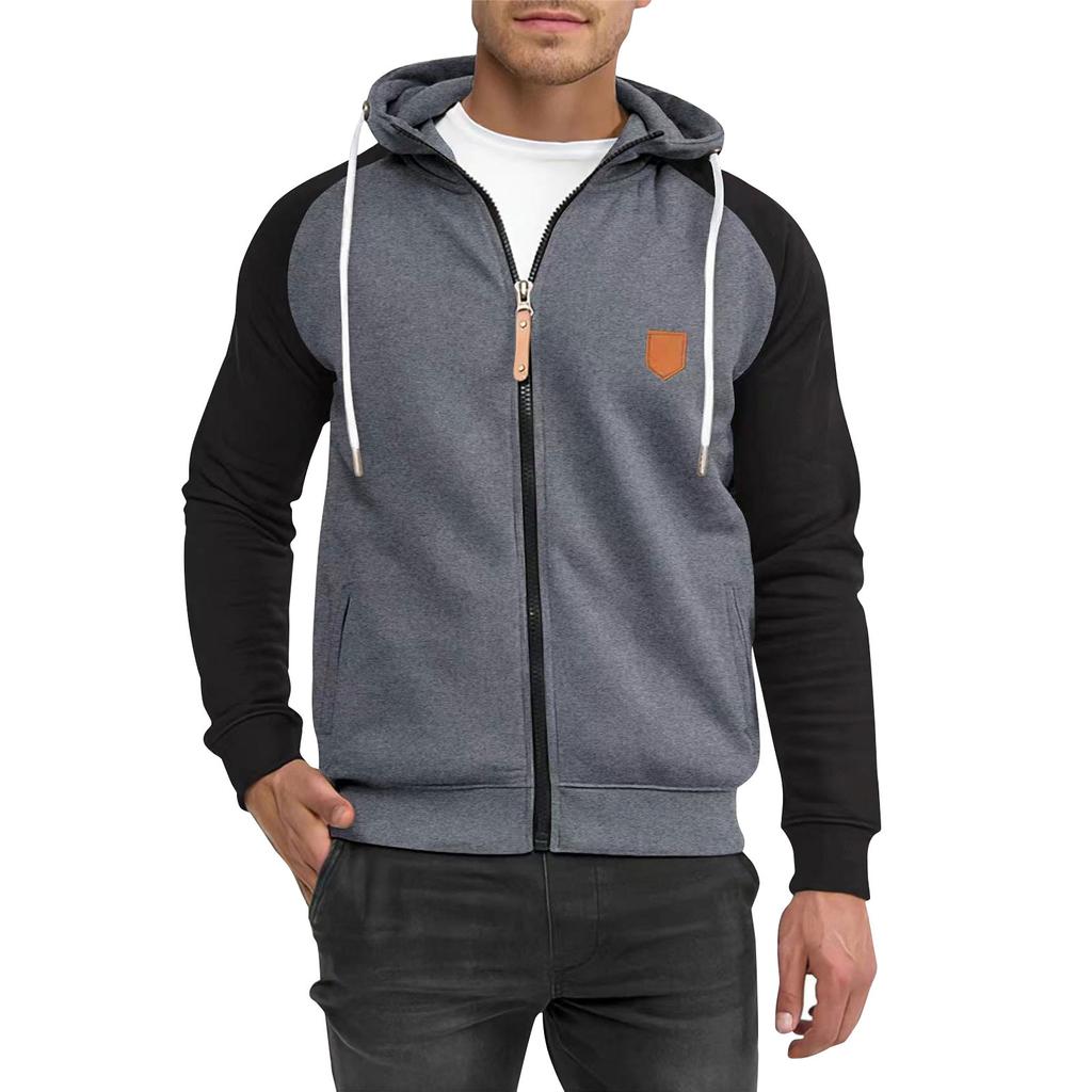 Men'S Zipper Jacket, Casual Retro Long Sleeved Cardigan Jacket
