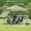 Litake Tarp Tent Easy to side sheets highly and UV heat tarp storage bag olive green One-touch [1.8x1.8m] assemble, included, water-resistant