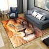 Lion Tiger Head Carpet Rug for Living Room Bedroom Home Sofa Decoration,Kids Play Non-slip Floor Mat
