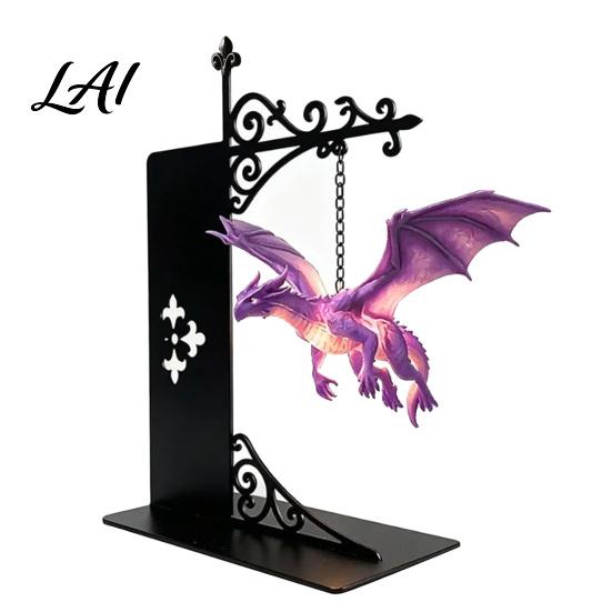 Fantasy-Literatur Fan Geschenk Drachen Bücherregal Lampe Retro Fliegendes Licht Mittelalterlicher Stil Tischdekoration Kreatives Buchstützenlicht für Bibliothek Lesen
