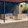 9 Pcs Garden Set with Cushions Pine Wood