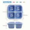 Square Plastic Snack Box with Lid 4 Compartment Food Container for Dry Fruits, Nuts, Tea Snacks (Nordic Style)