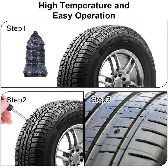 Kenmiso Tire Plugs Screws,Tire Repair Rubber Nail (60PCS)